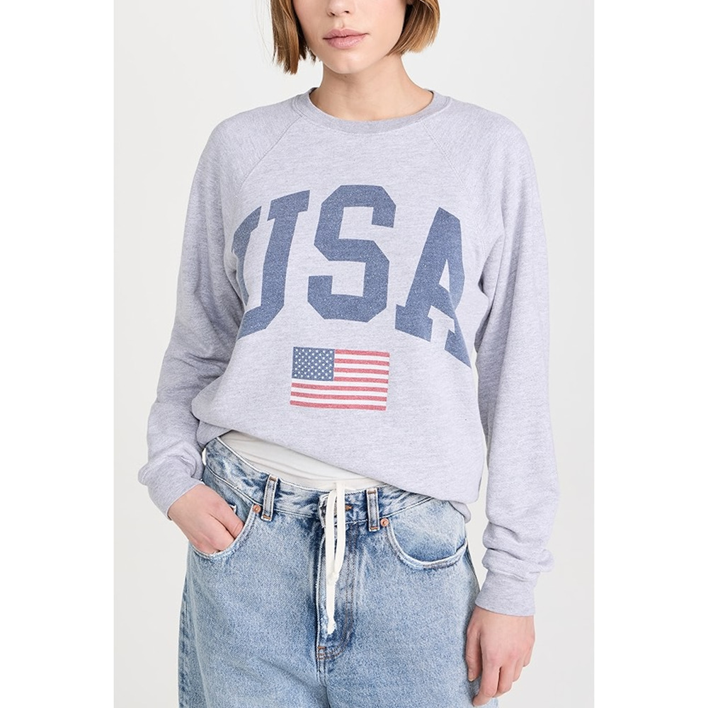 Original Retro Brand Grey Cotton Usa Sweatshirt Size XS
